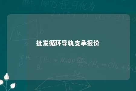批发循环导轨支承报价 